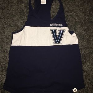 VS PINK dark blue and white tank